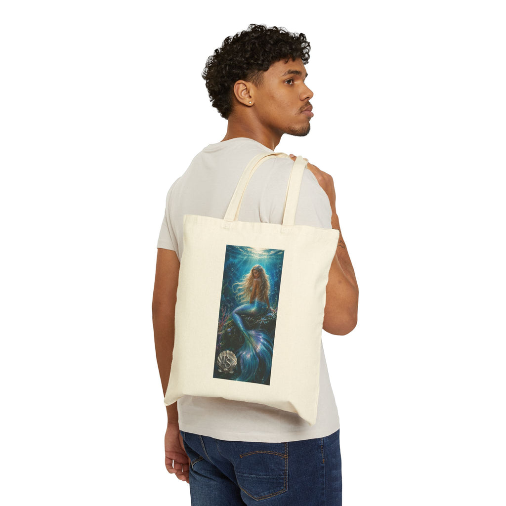 Mermaid & 'The Doctor Is In' Canvas Tote — Nautical Fantasy Art Bag