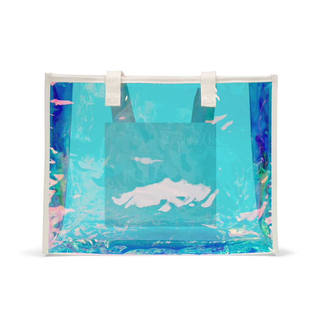 Holographic Beach Tote Bag — 'The Doctor Is In' Mermaid Design