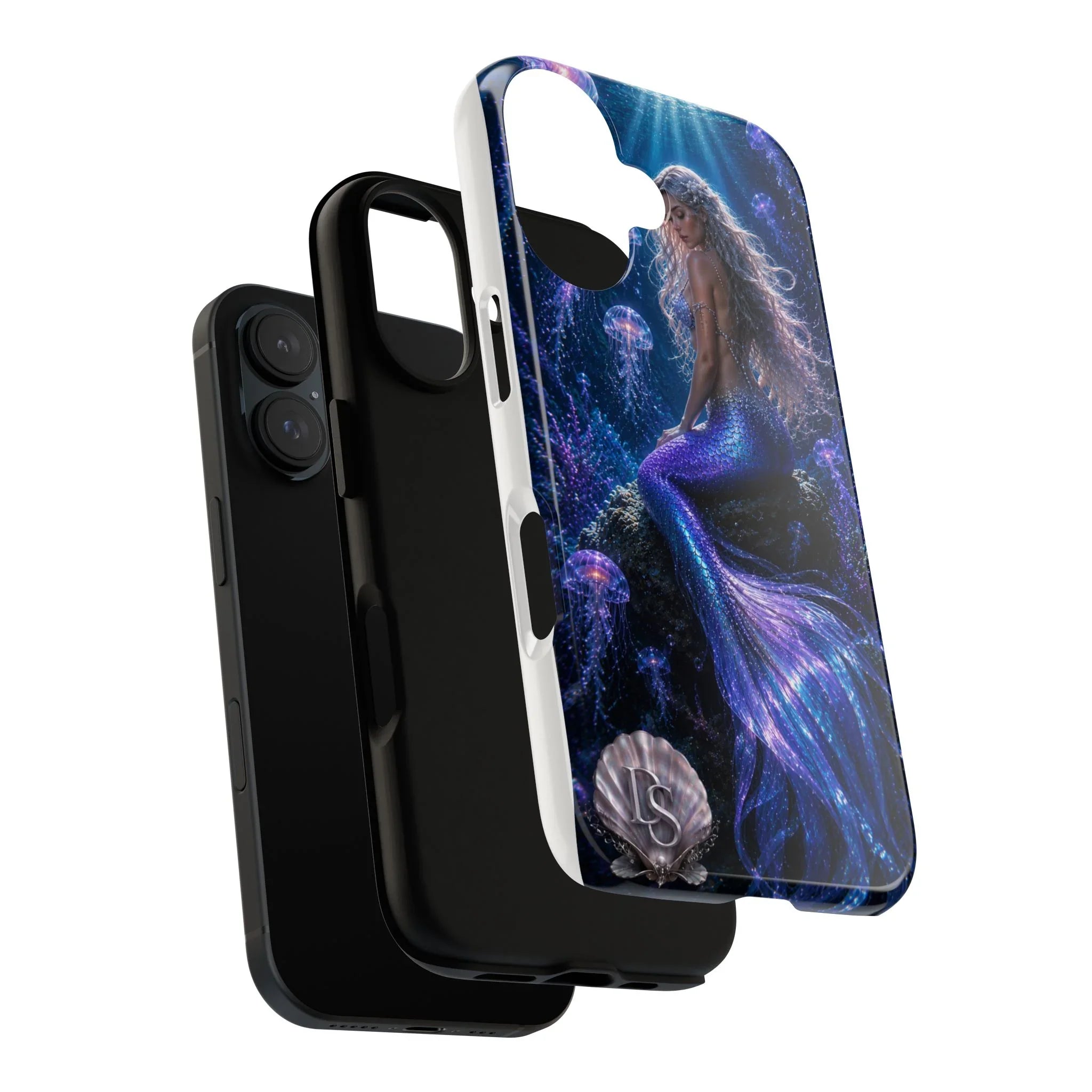 Mermaid Galaxy Phone Case — Purple Blue Ocean Fantasy Tough Case
