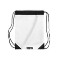 Drawstring Bag — Minimal White Gym Sack with Subtle Teal Accent
