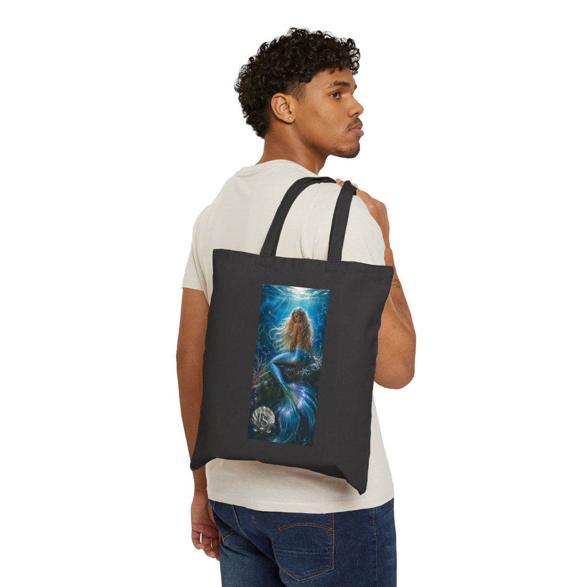 Mermaid & 'The Doctor Is In' Canvas Tote — Nautical Fantasy Art Bag