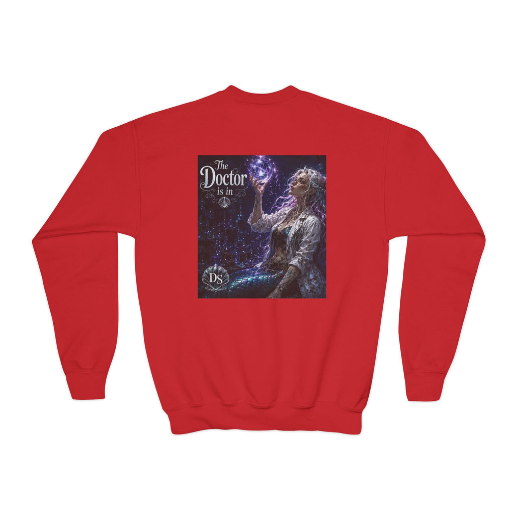 Doctor Is In Youth Crewneck Sweatshirt — Cosmic Astrology Graphic