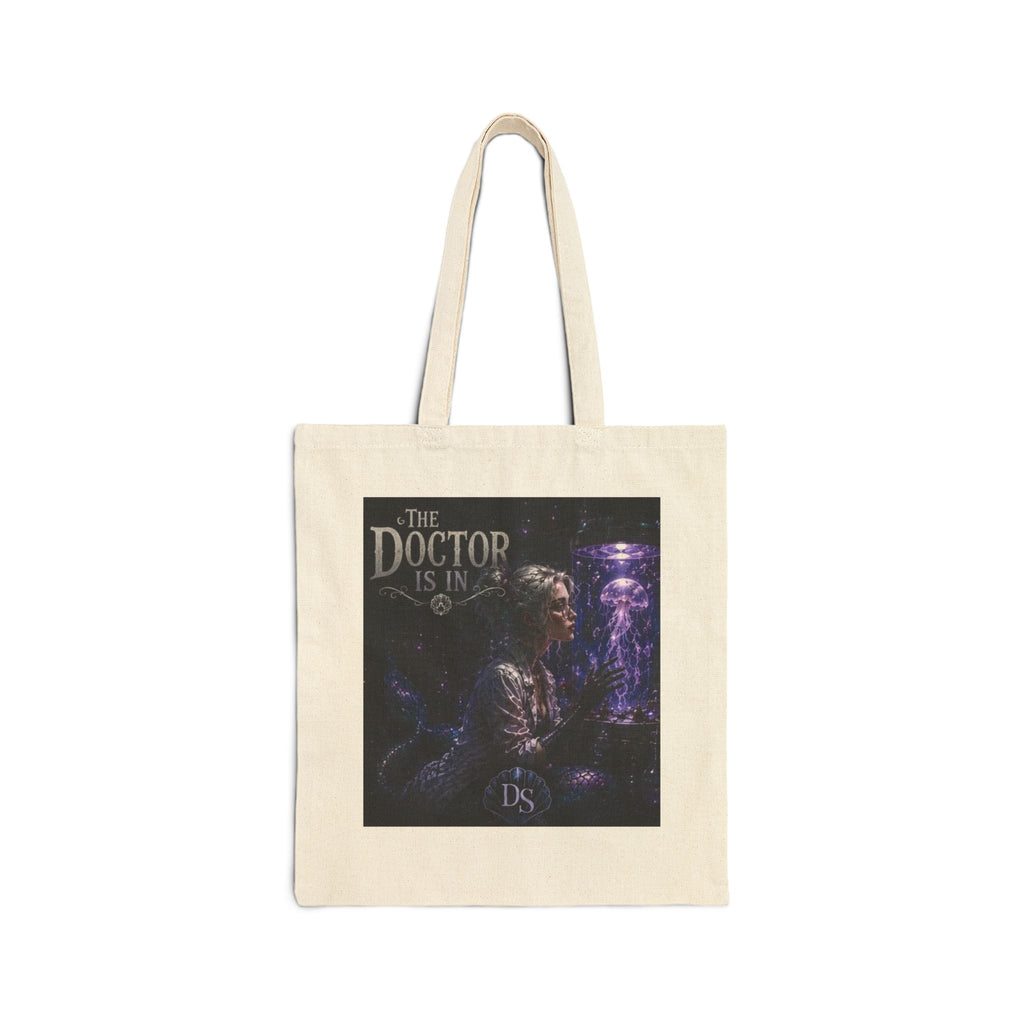 Mermaid & 'The Doctor Is In' Canvas Tote — Nautical Fantasy Art Bag