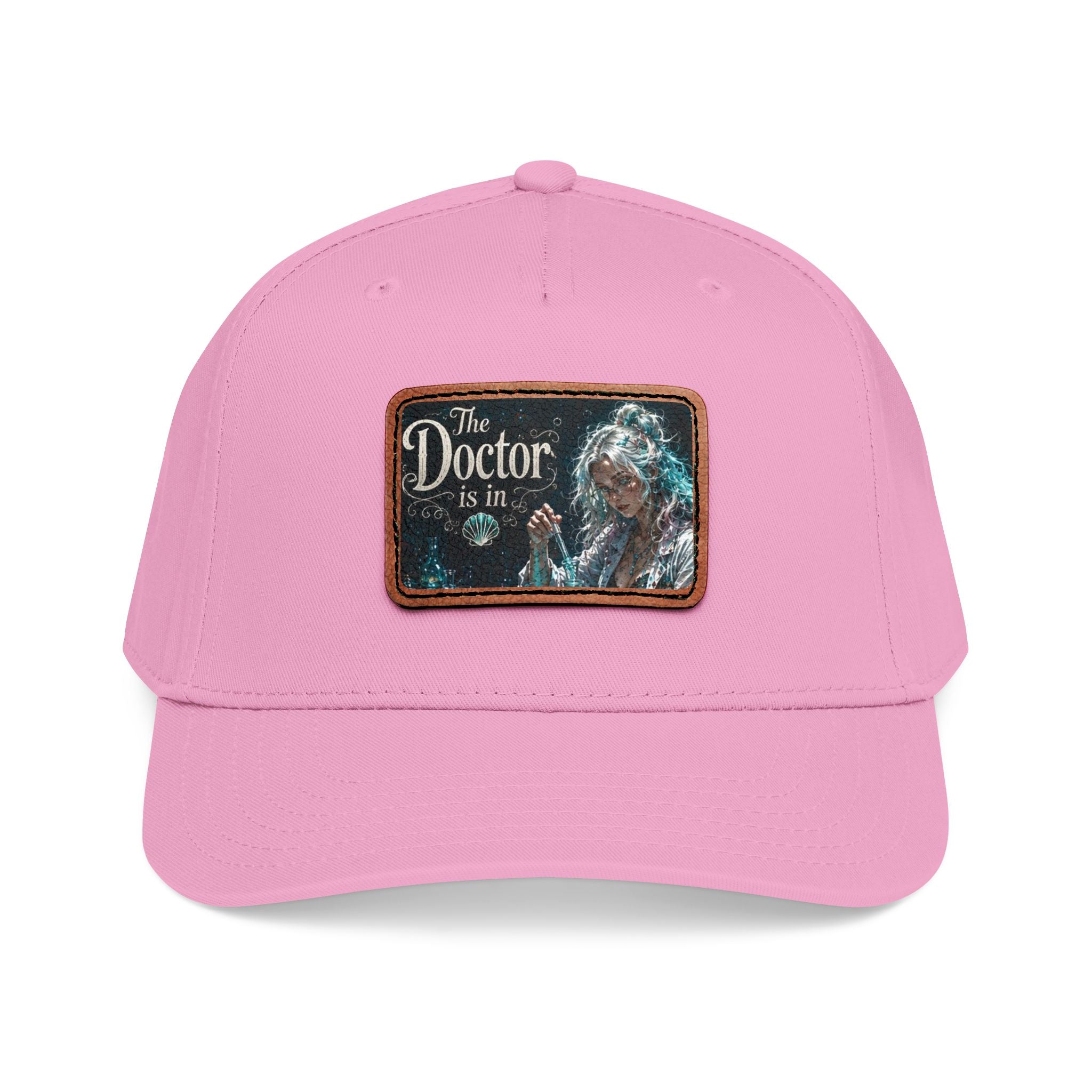 Leather Patch Baseball Cap — "The Doctor is In" Vintage Patch Hat
