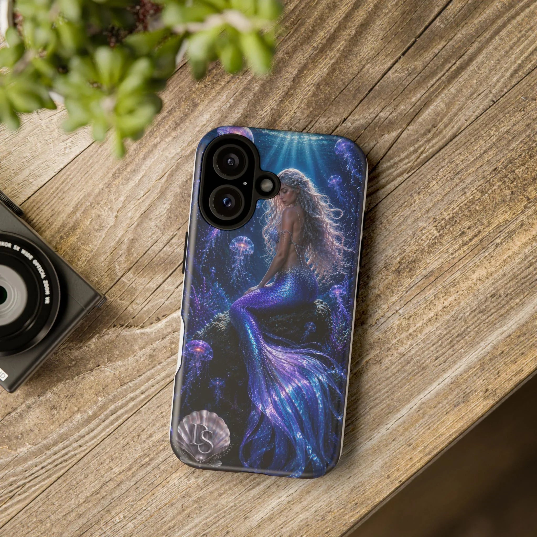 Mermaid Galaxy Phone Case — Purple Blue Ocean Fantasy Tough Case