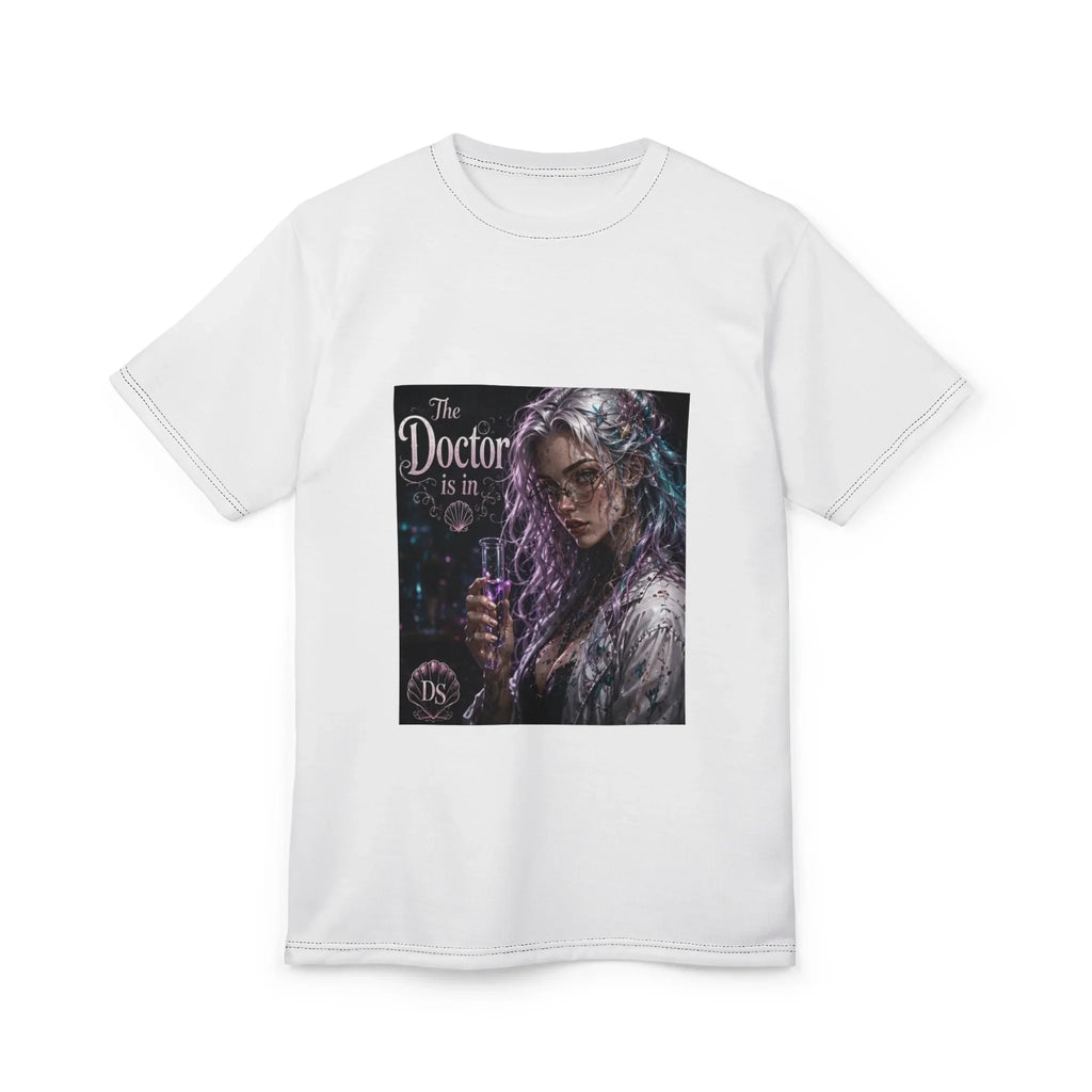 Doctor Is In T‑Shirt — Gothic Sci‑Fi Portrait Tee