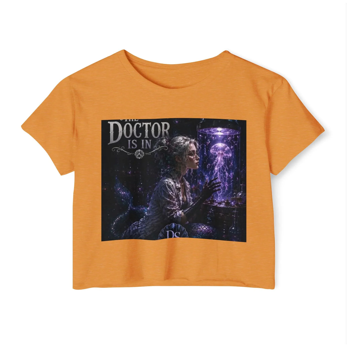 Doctor Is In Crop Top — Mystical Jellyfish Festival Women's Crop Tee