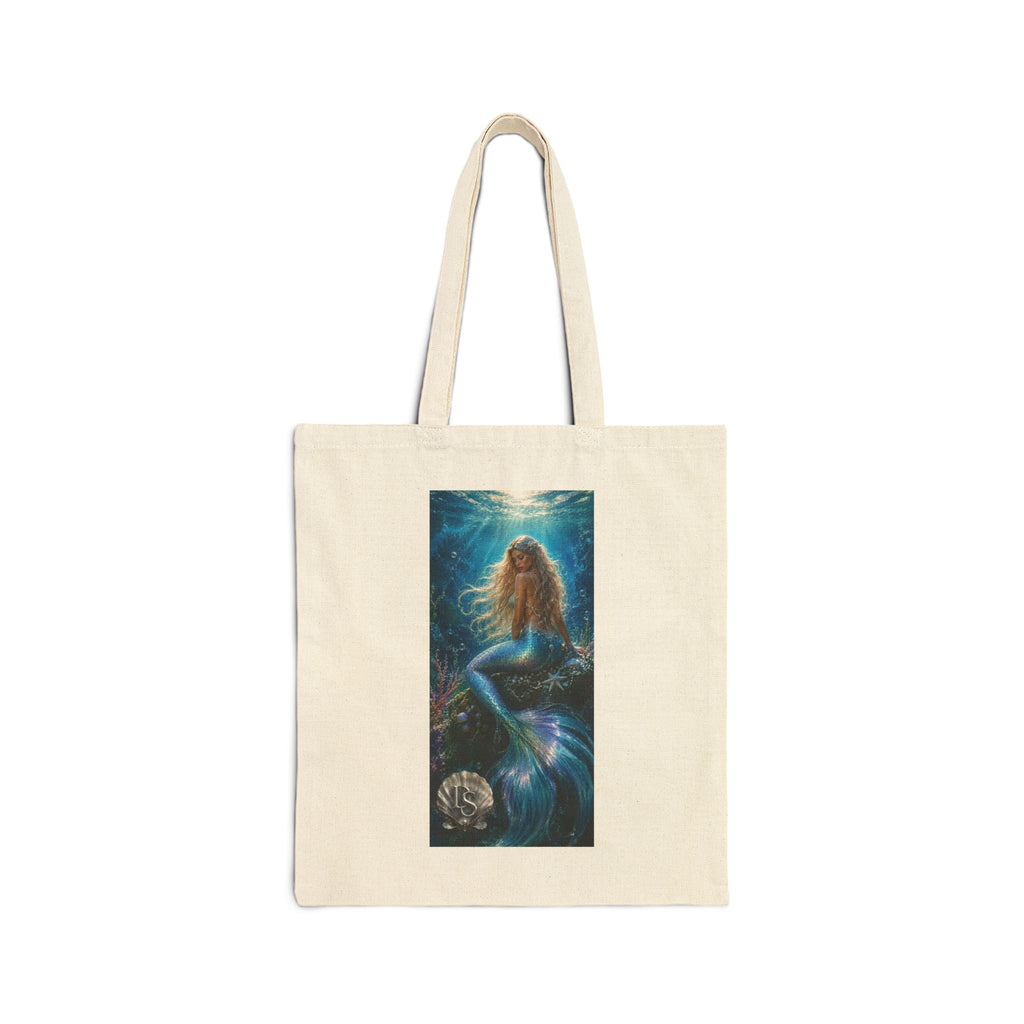 Mermaid & 'The Doctor Is In' Canvas Tote — Nautical Fantasy Art Bag
