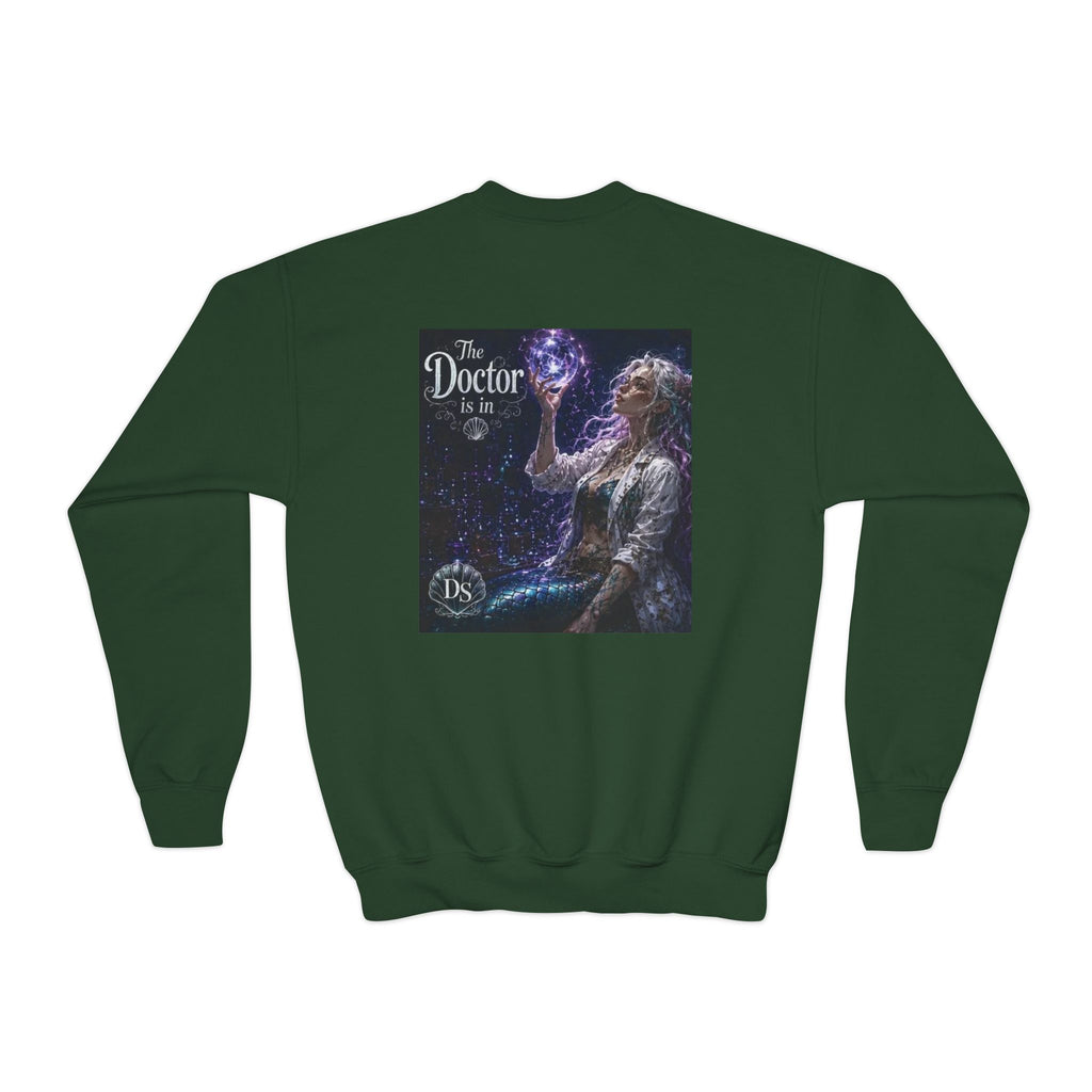 Doctor Is In Youth Crewneck Sweatshirt — Cosmic Astrology Graphic