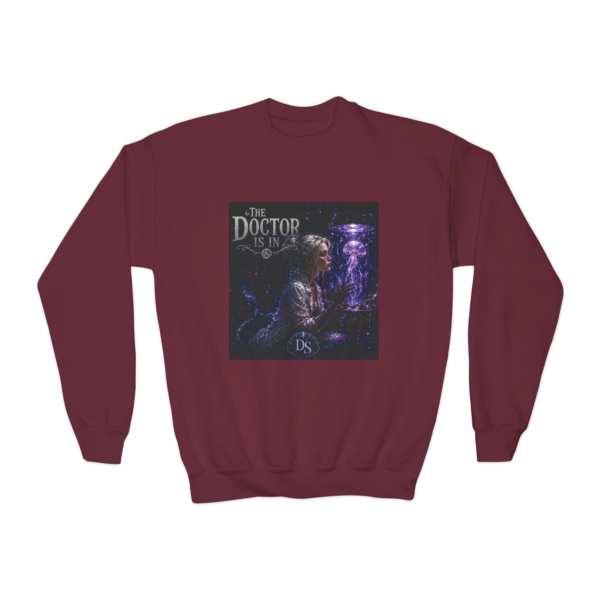 Doctor Is In Youth Crewneck Sweatshirt — Cosmic Astrology Graphic