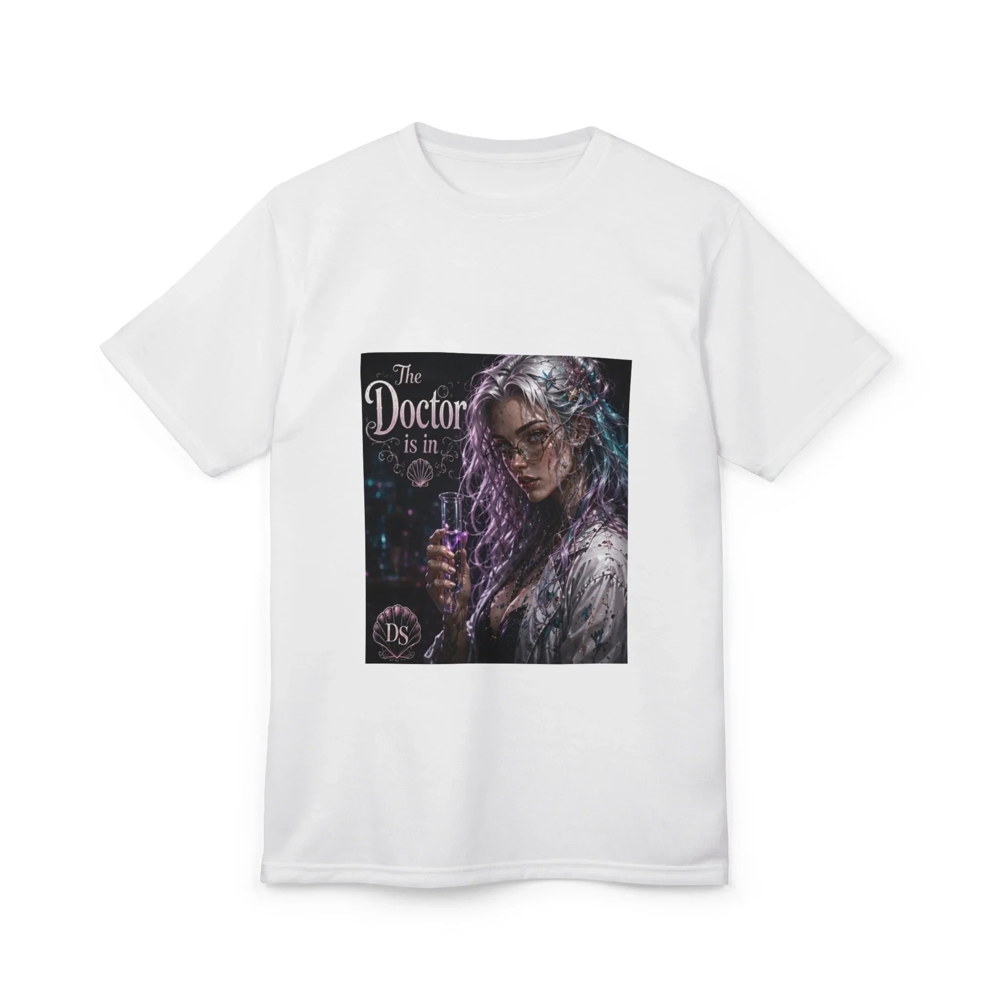 Doctor Is In T‑Shirt — Gothic Sci‑Fi Portrait Tee