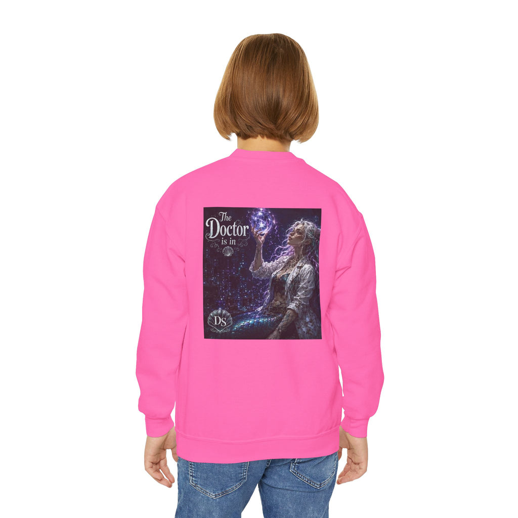 Doctor Is In Youth Crewneck Sweatshirt — Cosmic Astrology Graphic