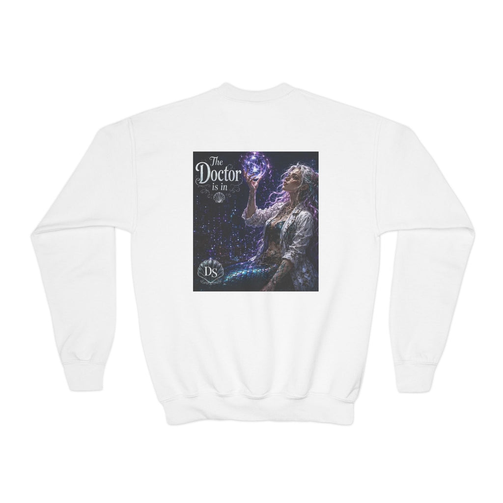 Doctor Is In Youth Crewneck Sweatshirt — Cosmic Astrology Graphic
