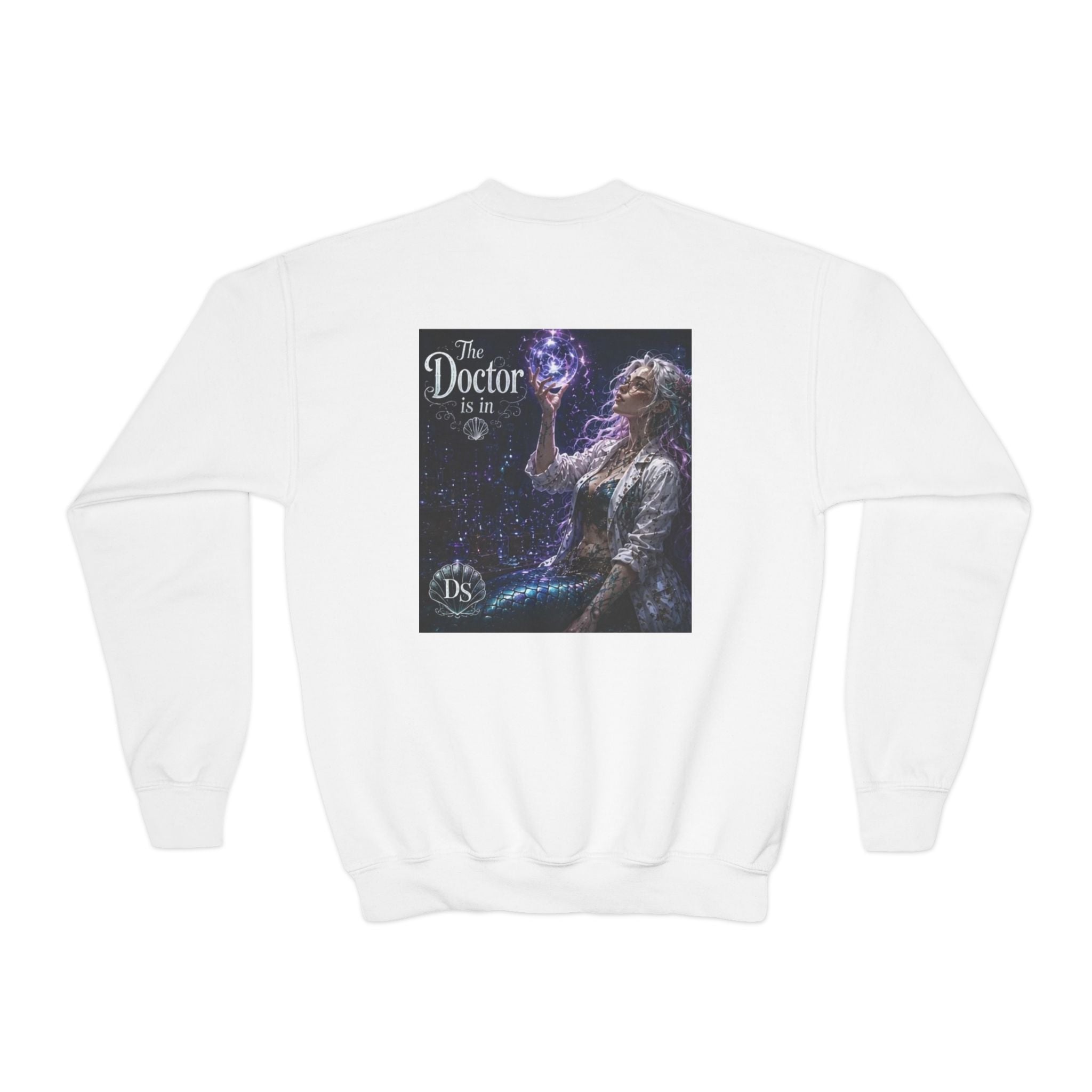 Doctor Is In Youth Crewneck Sweatshirt — Cosmic Astrology Graphic