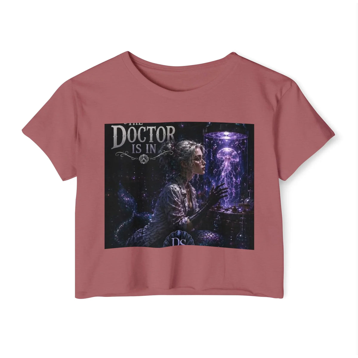 Doctor Is In Crop Top — Mystical Jellyfish Festival Women's Crop Tee
