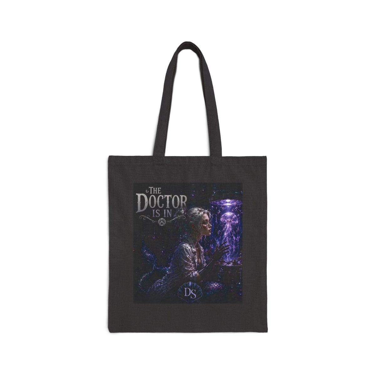 Mermaid & 'The Doctor Is In' Canvas Tote — Nautical Fantasy Art Bag