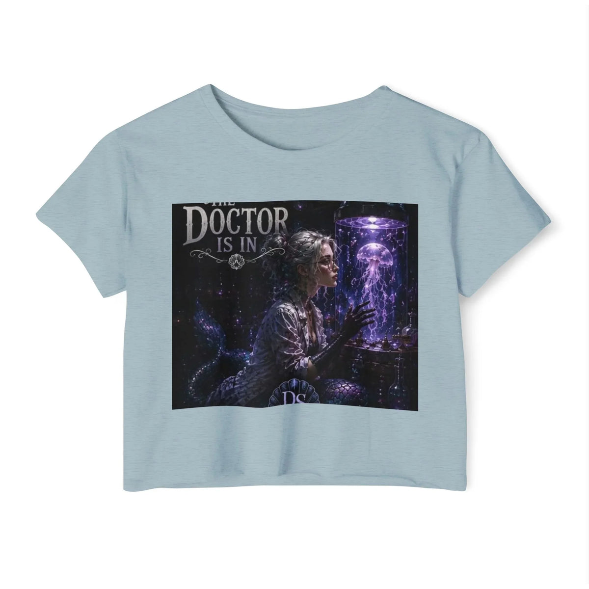 Doctor Is In Crop Top — Mystical Jellyfish Festival Women's Crop Tee