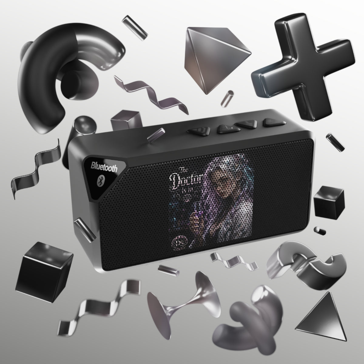 Bluetooth Speaker — Cosmic Portrait Design
